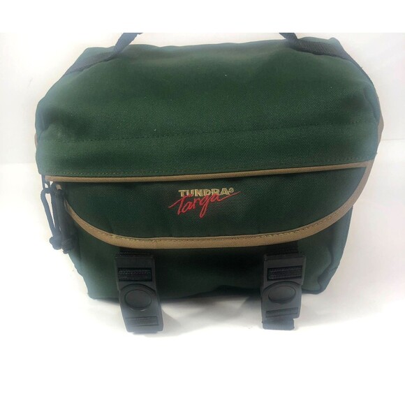 Tundra Targa Padded Camera Bag Green Tan SLR DSLR Organizer Made in Korea - Picture 1 of 12